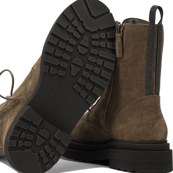 Brunello Cucinelli Suede Lace-Up Ankle Boots IT 40 Women - Picture 5 of 5